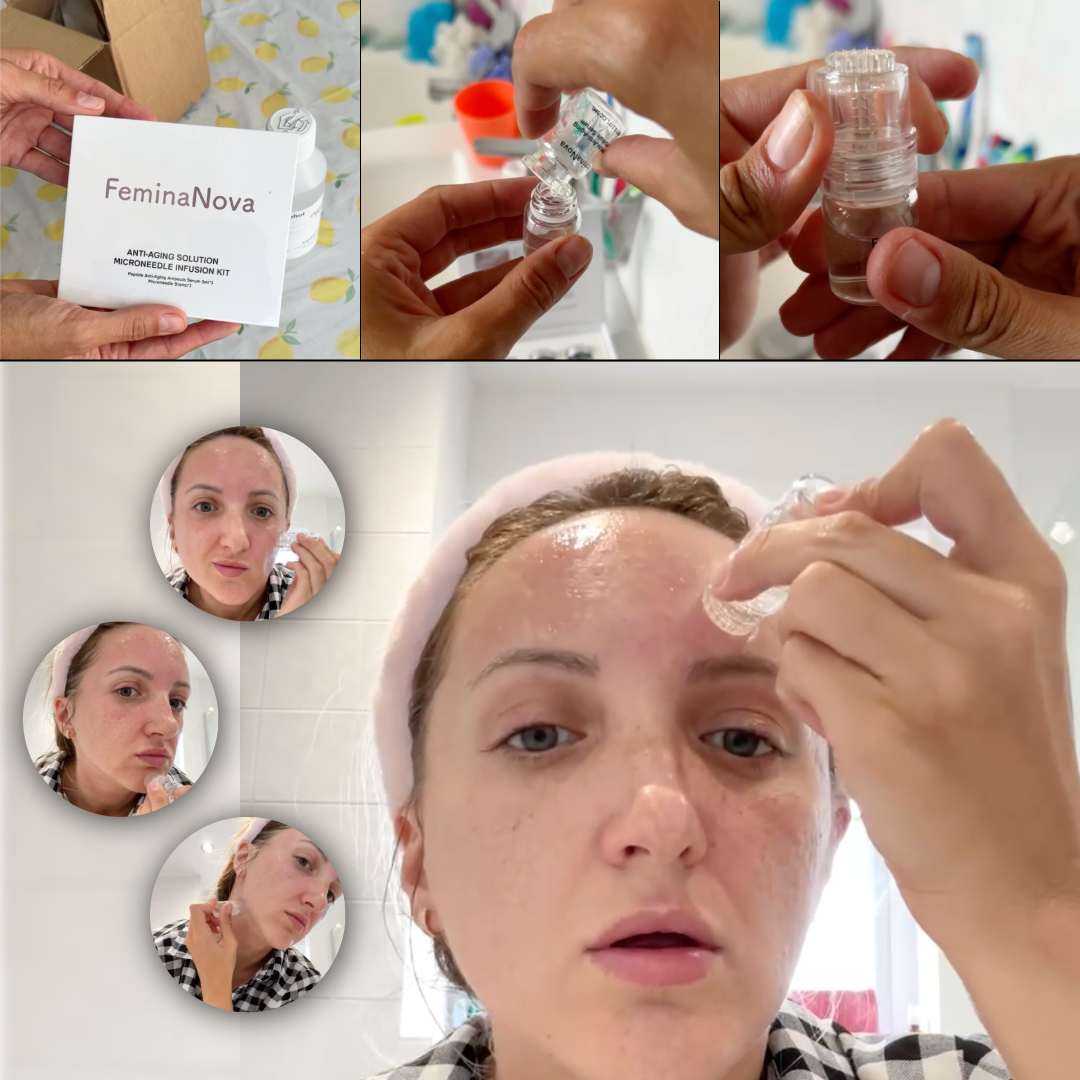 Clinical At Home Treatment Look Years Younger In 5 Min BCFY applied in a skincare routine with before and after results.